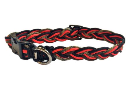 Camo Orange Paracord Collar on Sale