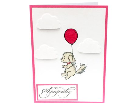 Dog With Balloon Sympathy Card Fashion