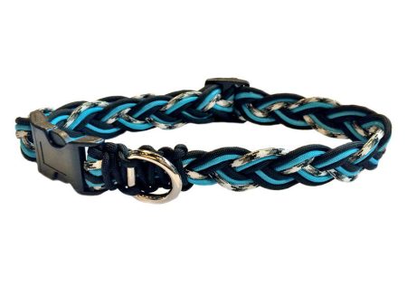 Aqua Paracord Collar For Cheap