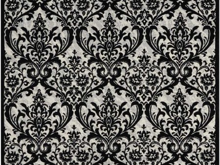 Nourison Damask DAS02 Black White Area Rug Collection on Sale