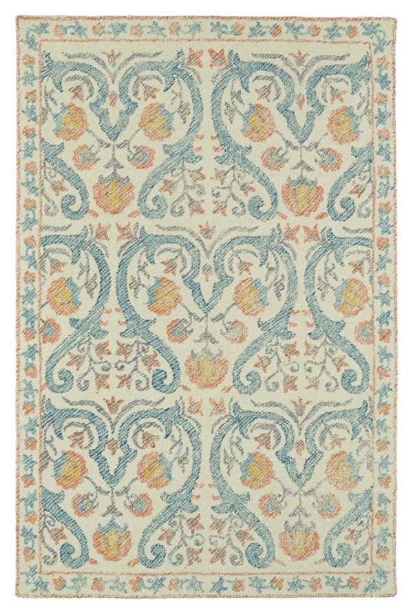 Kaleen Montage Collection MTG11 Teal Area Rug Collection Online Hot Sale