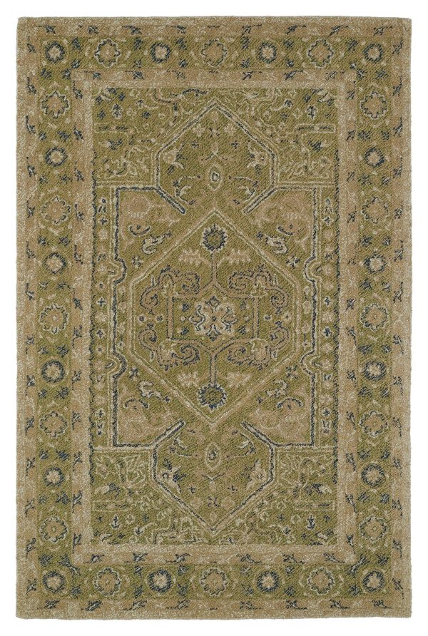 Kaleen Montage Collection MTG07 Green Area Rug Collection Sale