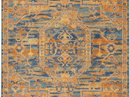 Nourison Passion PSN07 Teal Sun Area Rug Collection Supply