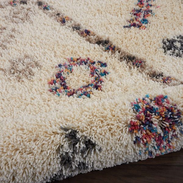 Nourison Denmark Shag DNK01 Ivory Area Rug Collection Sale