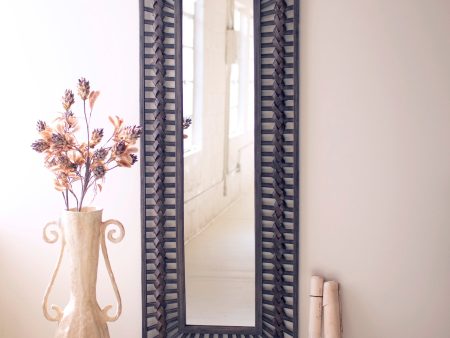 Large Rectangle Bamboo Framed Mirror Sale