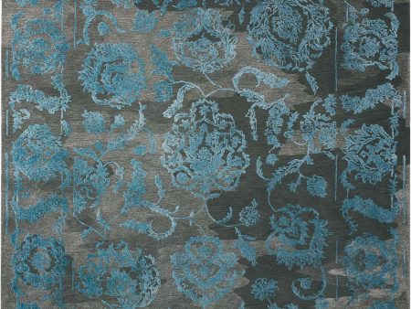 Nourison Opaline OPA12 Charcoal Blue Area Rug Collection Cheap