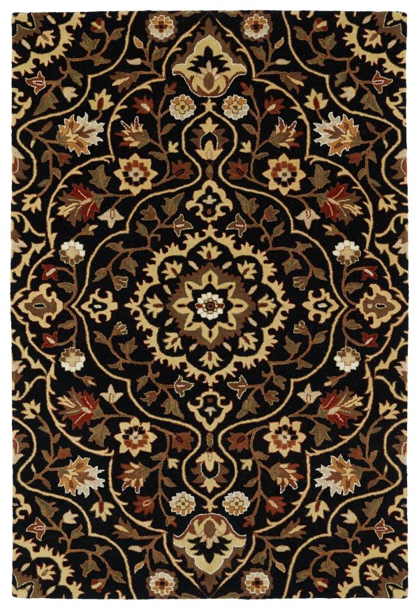 Kaleen Middleton Collection MID06 Black Area Rug Collection Online Hot Sale