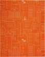 Nourison Miles DS202 Orange Area Rug Collection Sale