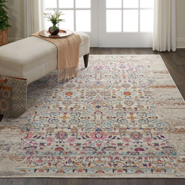 Nourison Vintage Kashan VKA02 Ivory Area Rug Collection For Discount