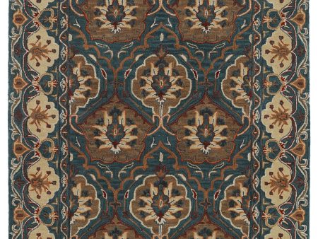 Kaleen Middleton Collection MID07 Teal Area Rug Collection Online Hot Sale