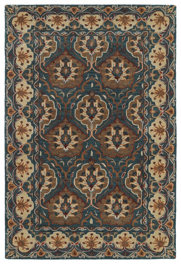 Kaleen Middleton Collection MID07 Teal Area Rug Collection Online Hot Sale