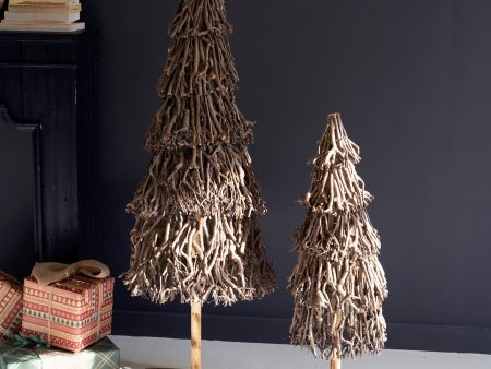 Set Of Two Paulownia Branch Christmas Trees Supply