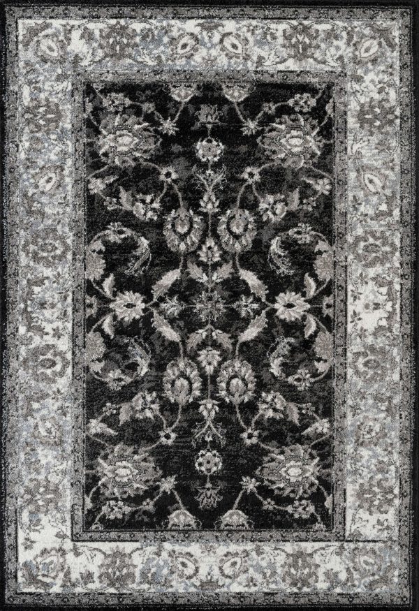 Amer Alexandria ALX-44 Black Area Rug Collection Online now