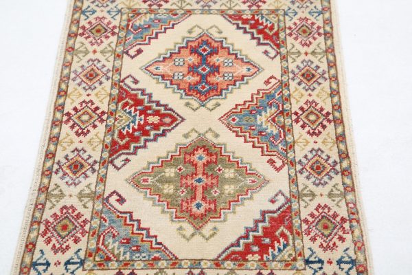 Ivory Akcha Revival Hand Knotted Rug on Sale