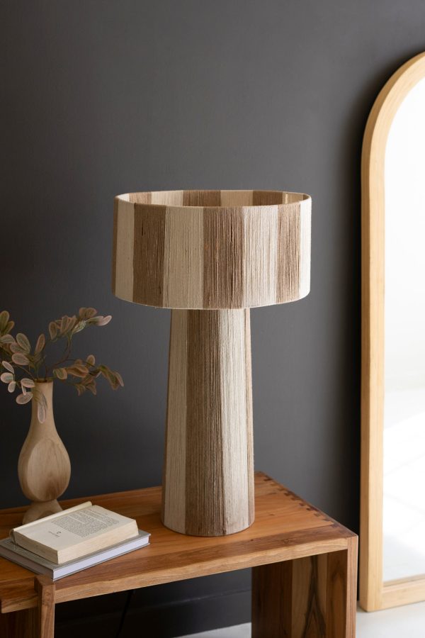 Natural And Khaki Jute Table Lamp With Shade Cheap