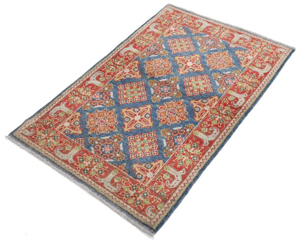 Blue Akcha Revival Hand Knotted Rug Online