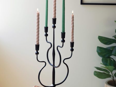 Forged Iron Five Taper Candelabra Sale