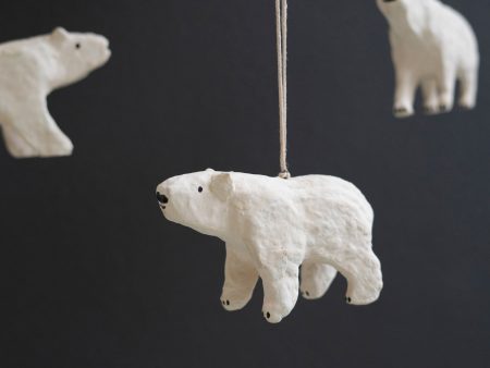 Paper Mache Bear Christmas Ornament Online Sale