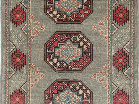 Green Akcha Revival Hand Knotted Rug on Sale