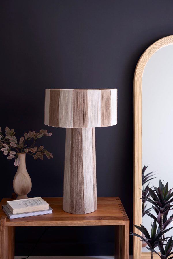 Natural And Khaki Jute Table Lamp With Shade Cheap