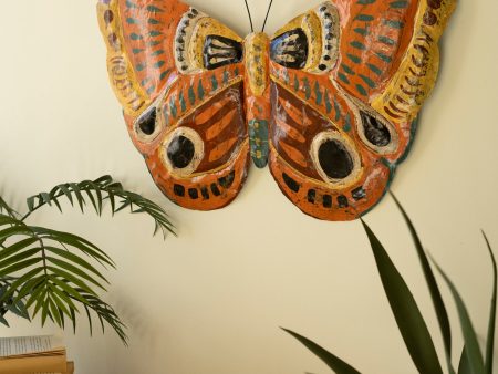 Painted Metal Butterfly Wall Art Online now