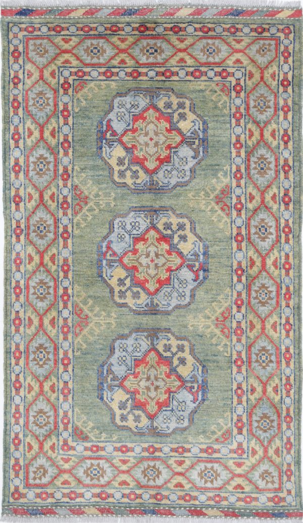 Green Akcha Revival Hand Knotted Rug on Sale