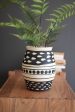 Black And White Paper Mache Vase - Urn Fashion