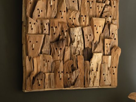 Repurposed Driftwood Faces Wall Art For Discount