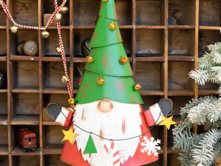 Painted Metal Christmas Gnome For Cheap