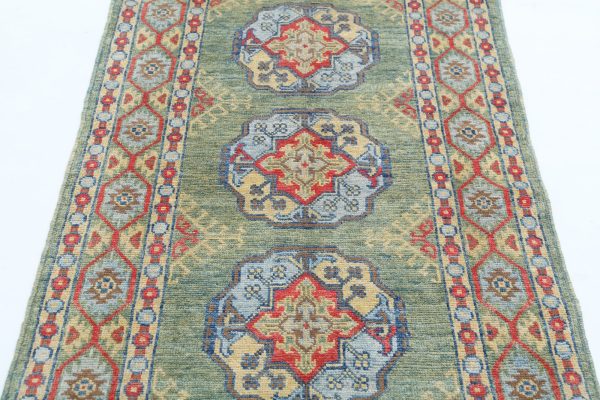 Green Akcha Revival Hand Knotted Rug on Sale