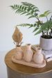 Three Wooden Bud Vases On A Tray For Sale