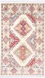 Ivory Akcha Revival Hand Knotted Rug on Sale