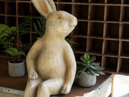 Faux Concrete Rabbit Shelf Sitter Supply