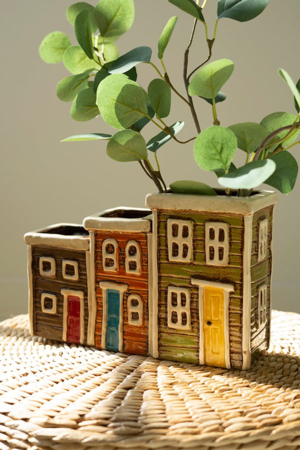 Ceramic Village Planter Cheap