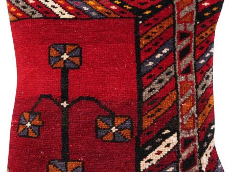 Canvello Antique Handmade Rug Wool Pillow - 14 x14  Online Sale