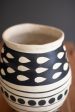 Black And White Paper Mache Vase - Urn Fashion