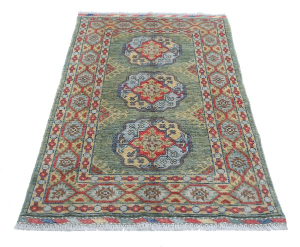 Green Akcha Revival Hand Knotted Rug on Sale