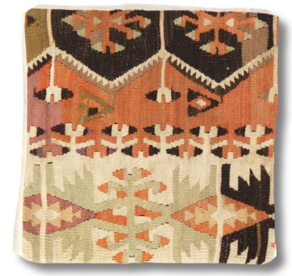 Canvello Turkish Vintage Hand Knotted Pillow - 16 x16  Hot on Sale