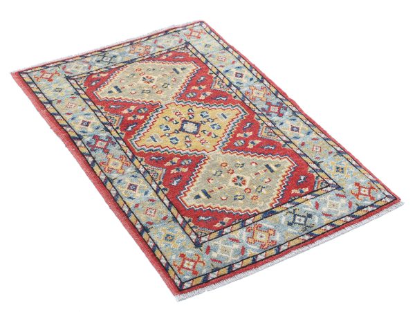 Red Akcha Revival Hand Knotted Rug Online