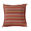 Canvello Lori Baft Rust Orange Throw Pillows - 16 X16  Fashion