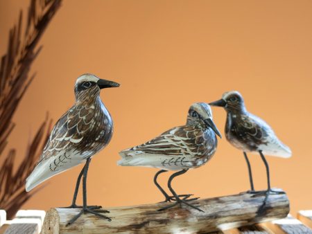 Painted Wooden Shore Birds On A Wooden Base Online Sale