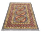 Grey Akcha Revival Hand Knotted Rug For Sale