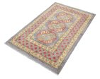 Grey Akcha Revival Hand Knotted Rug For Sale