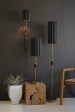 Antique Gold Wall Lamp With Fluted Black Metal Shade For Cheap