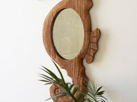 Wood Framed Seahorse Mirror For Cheap