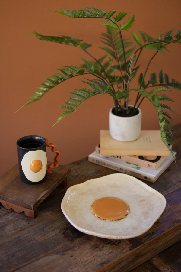 Ceramic Fried Egg Platter Cheap