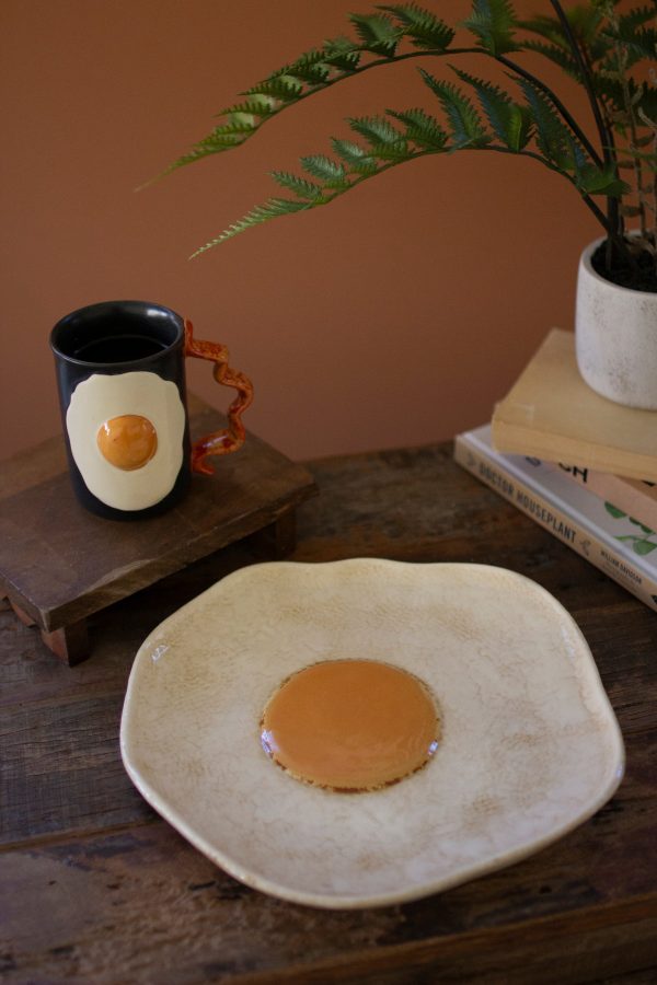 Ceramic Fried Egg Platter Cheap