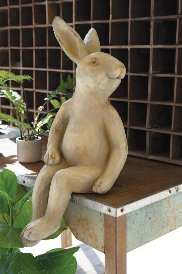 Faux Concrete Rabbit Shelf Sitter Supply