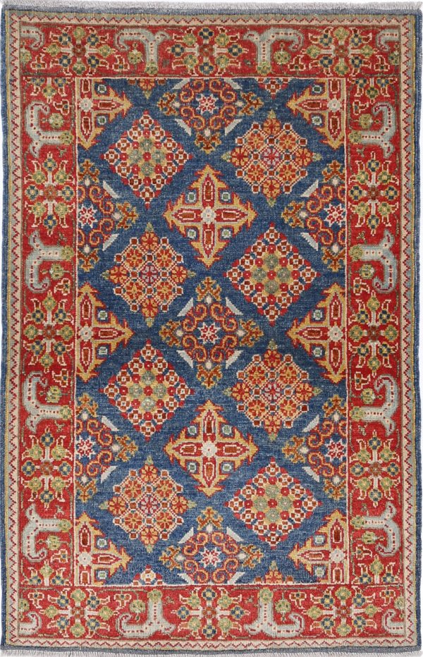 Blue Akcha Revival Hand Knotted Rug Online