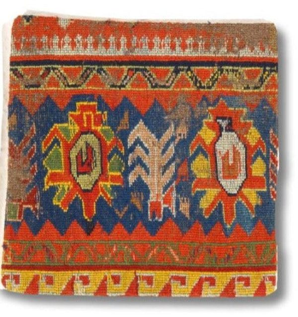 Canvello Canvello Vintage Turkish Hand Knotted Throw Pillow - 16 x16  Discount